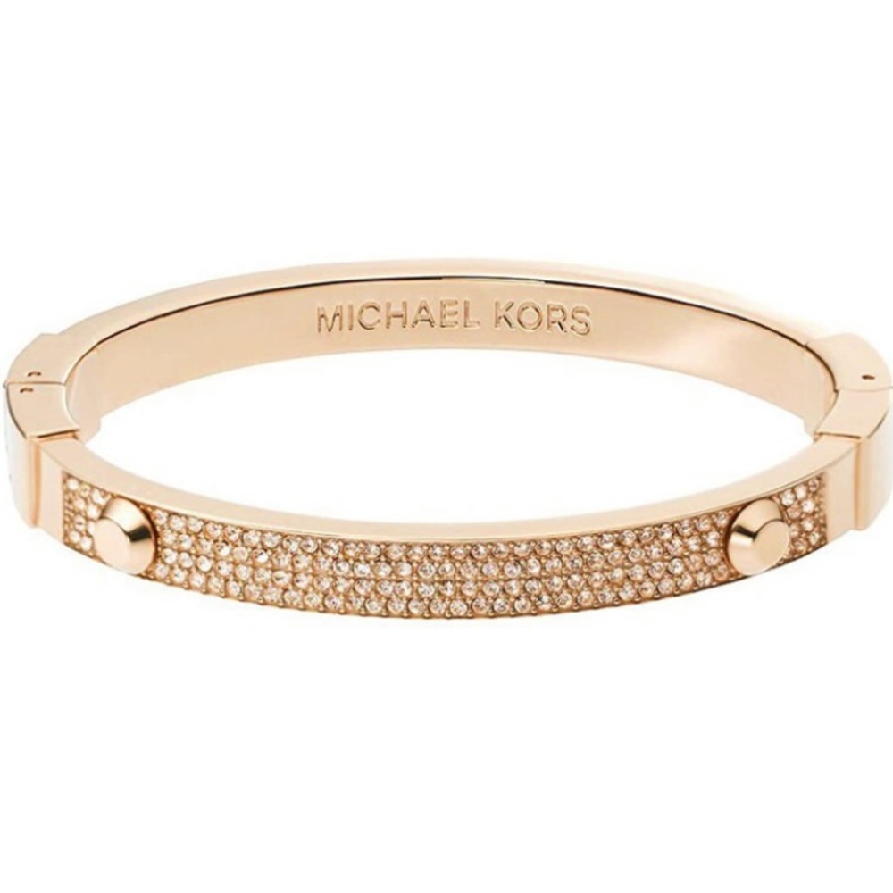 Michael Kors Rose Gold Crystal Pave Bangle